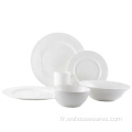 Ensembles de vaisselle en porcelaine de luxe en céramique en gros 24pcs